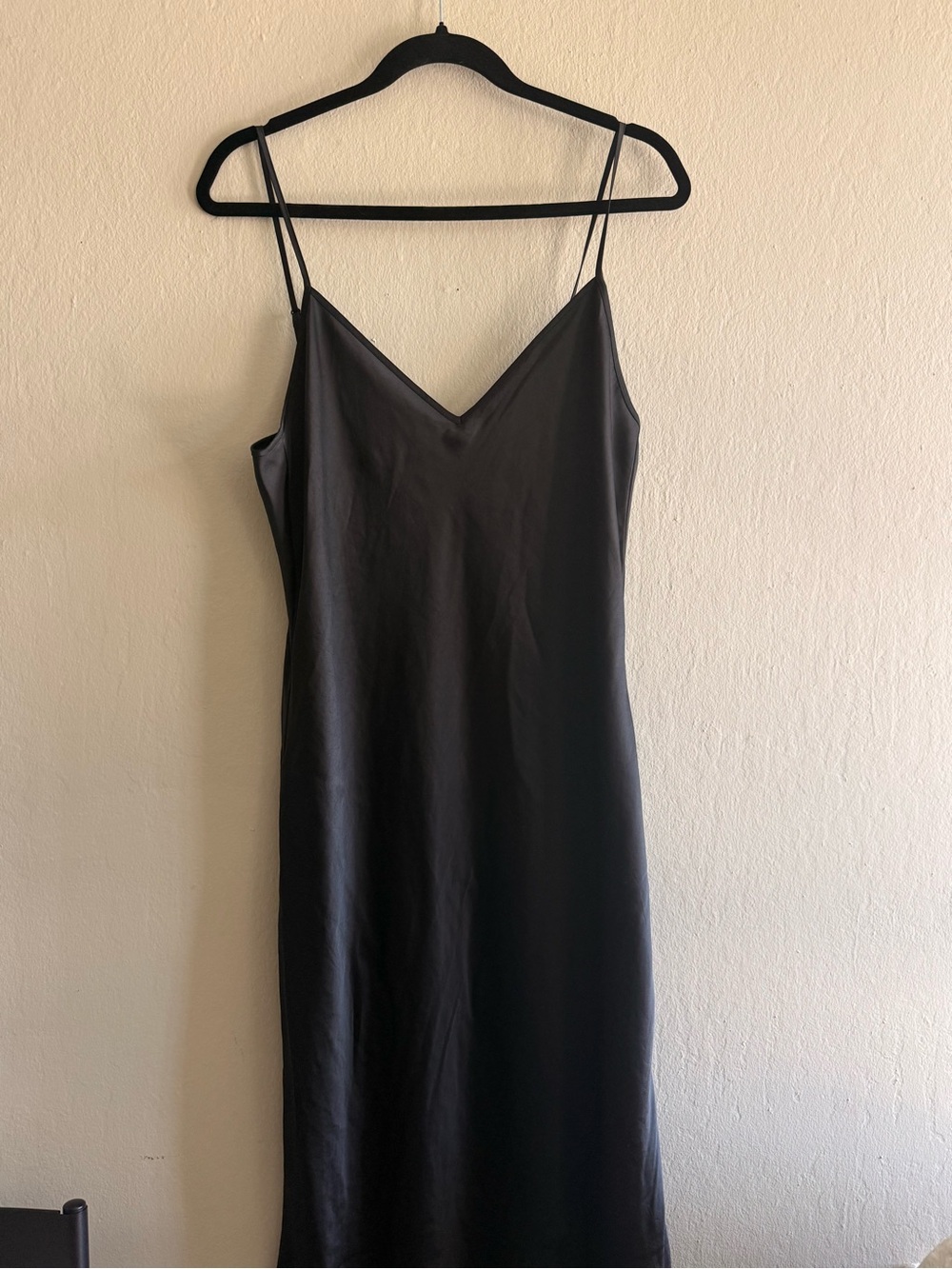 Wilfred Aritizia Black Slip Maxi Dress with V-Neck